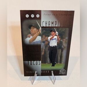 2001 Tiger  Woods SPA Authentic Golf # FC4 Focus on a Champion